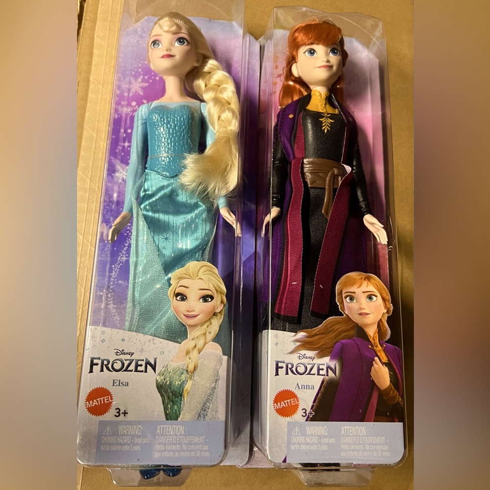 Frozen Elsa and Anna Mattell Doll Set New